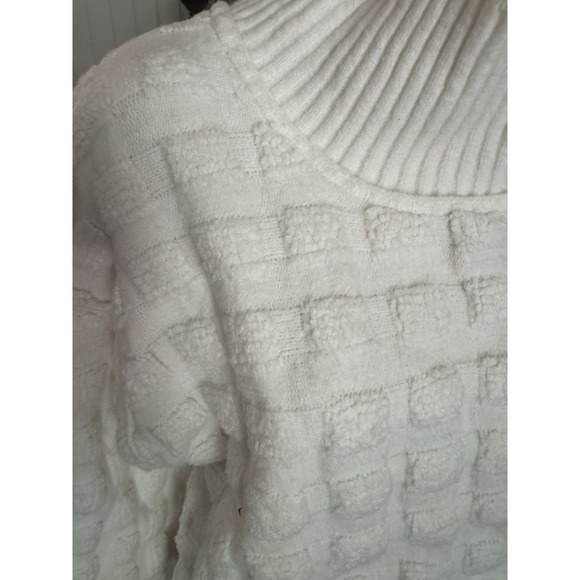 Free People We The Free Sweater Soul Searcher Mock Neck Off White Chunky S M - Picture 5 of 9